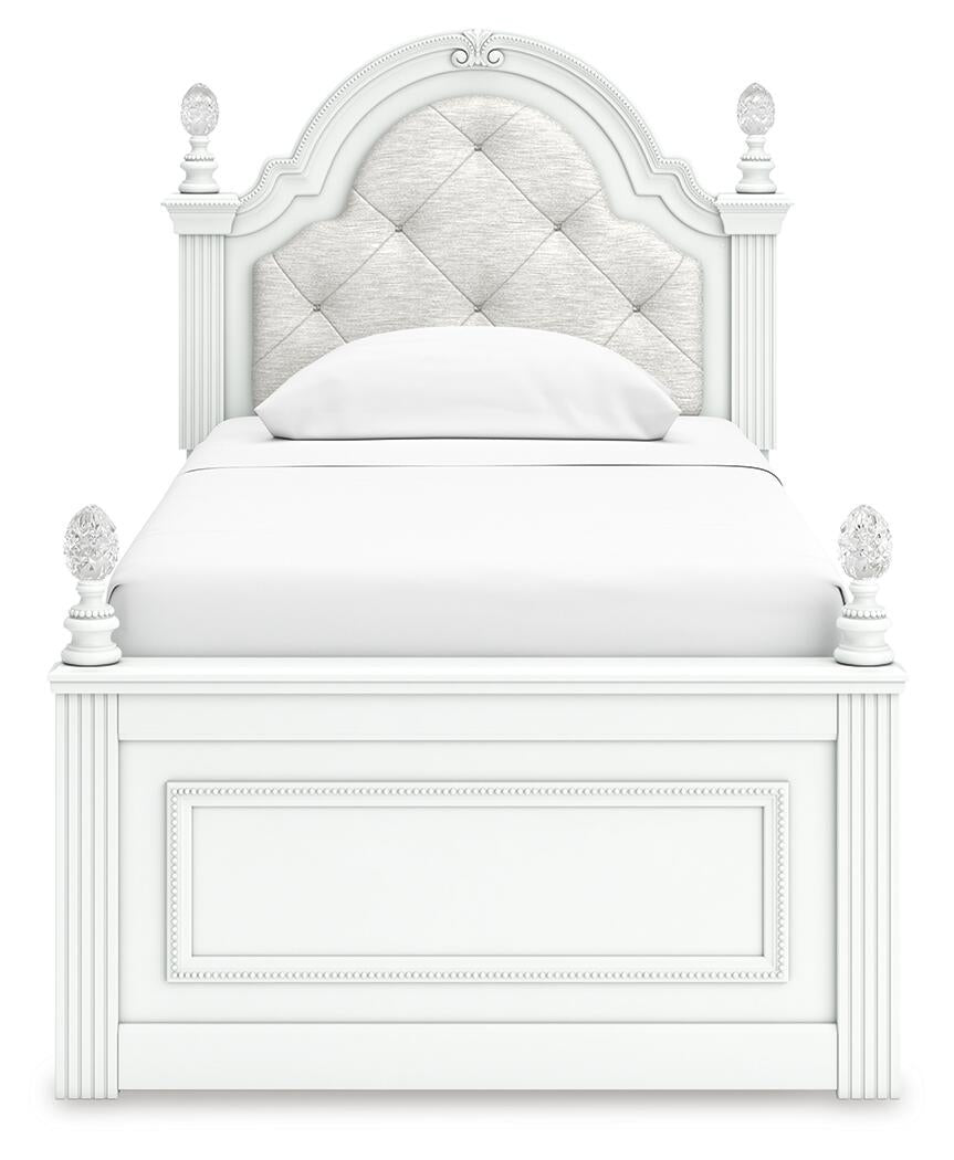 Maylilly  Upholstered Panel Storage Bed, Dresser And Mirror Signature Design by Ashley®