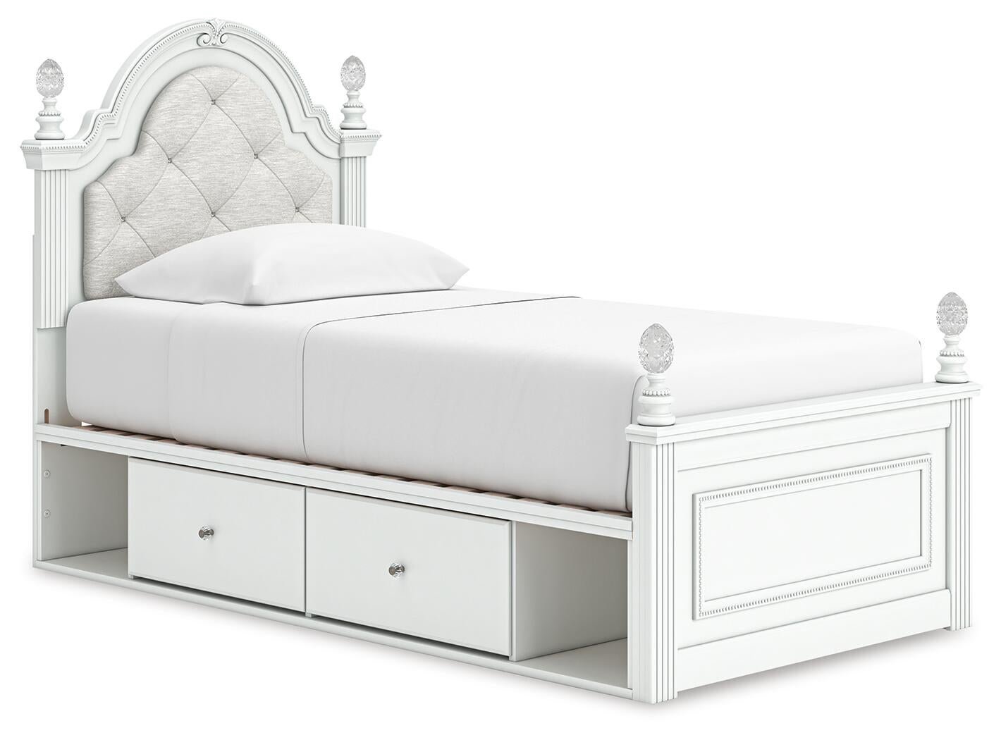 Maylilly  Upholstered Panel Storage Bed, Dresser And Mirror Signature Design by Ashley®