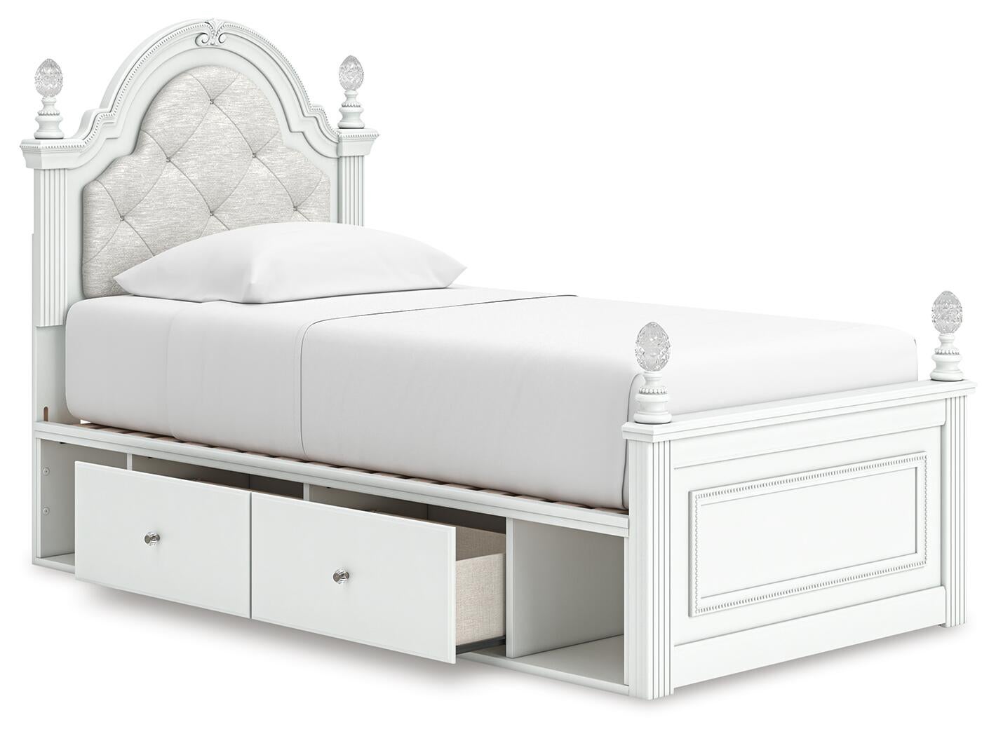 Maylilly  Upholstered Panel Storage Bed, Dresser And Mirror Signature Design by Ashley®
