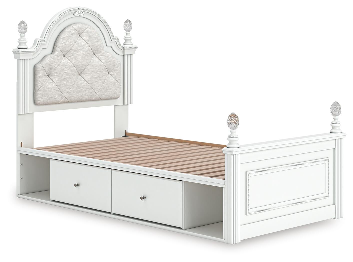 Maylilly  Upholstered Panel Storage Bed, Dresser And Mirror Signature Design by Ashley®
