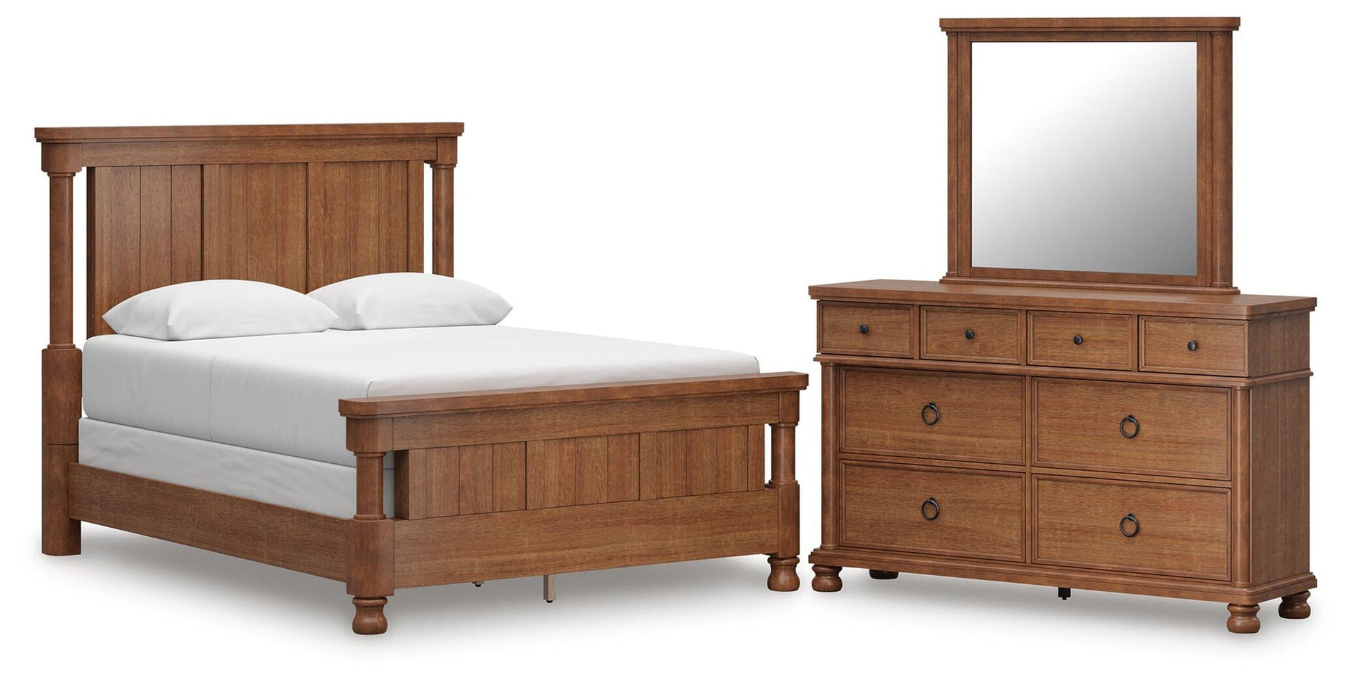 Chadworth  Poster Bed With Mirrored Dresser Signature Design by Ashley®