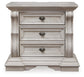 Andonhall California  Upholstered Panel Bed With Mirrored Dresser And Nightstand Signature Design by Ashley®
