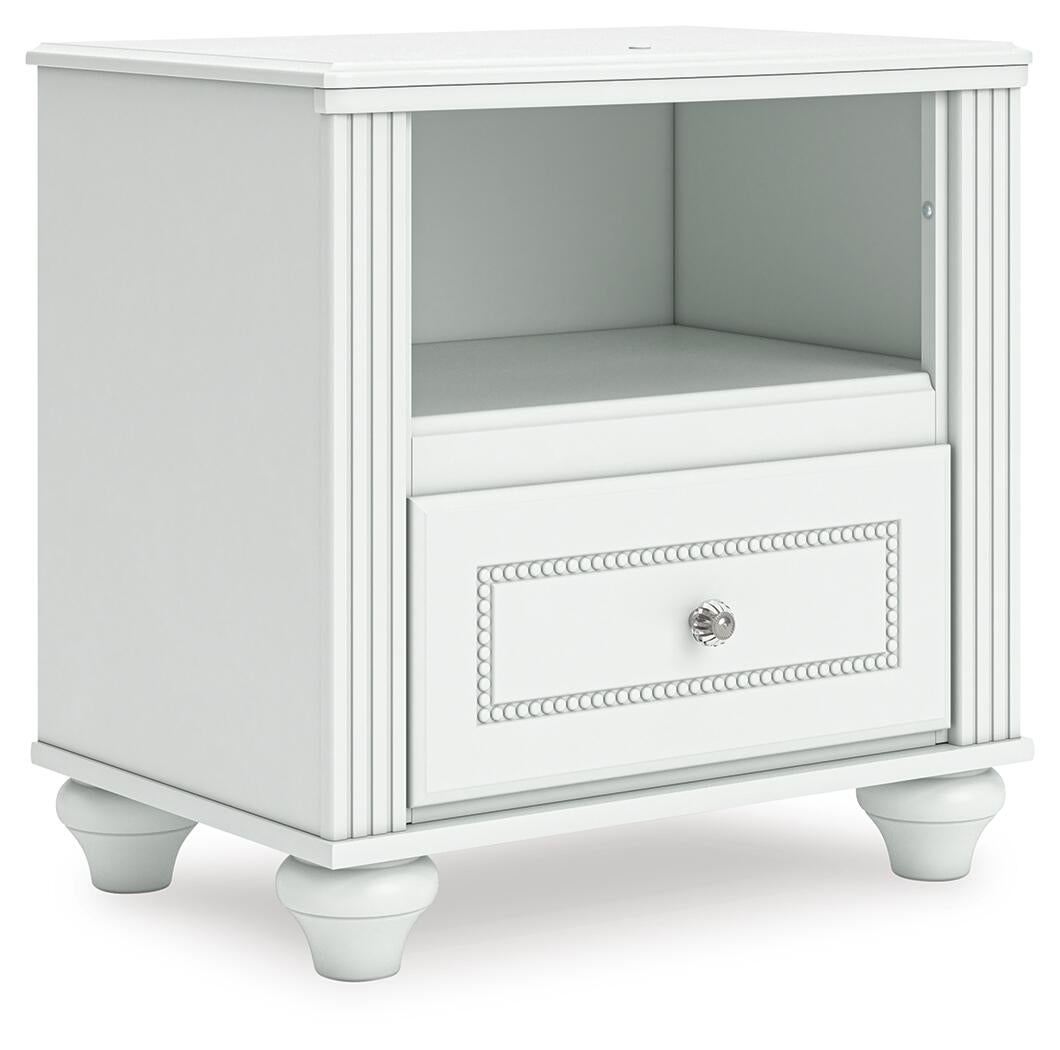 Maylilly  Upholstered Panel Storage Bed, Dresser, Mirror And Nightstand Signature Design by Ashley®