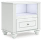 Maylilly  Upholstered Panel Storage Bed, Dresser, Mirror And Nightstand Signature Design by Ashley®