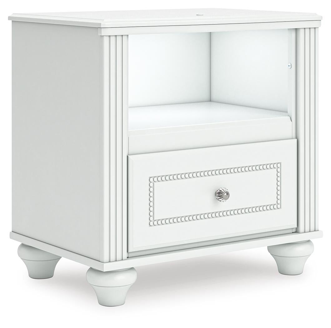 Maylilly  Upholstered Panel Storage Bed, Dresser, Mirror And Nightstand Signature Design by Ashley®