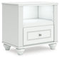 Maylilly  Upholstered Panel Storage Bed, Dresser, Mirror And Nightstand Signature Design by Ashley®