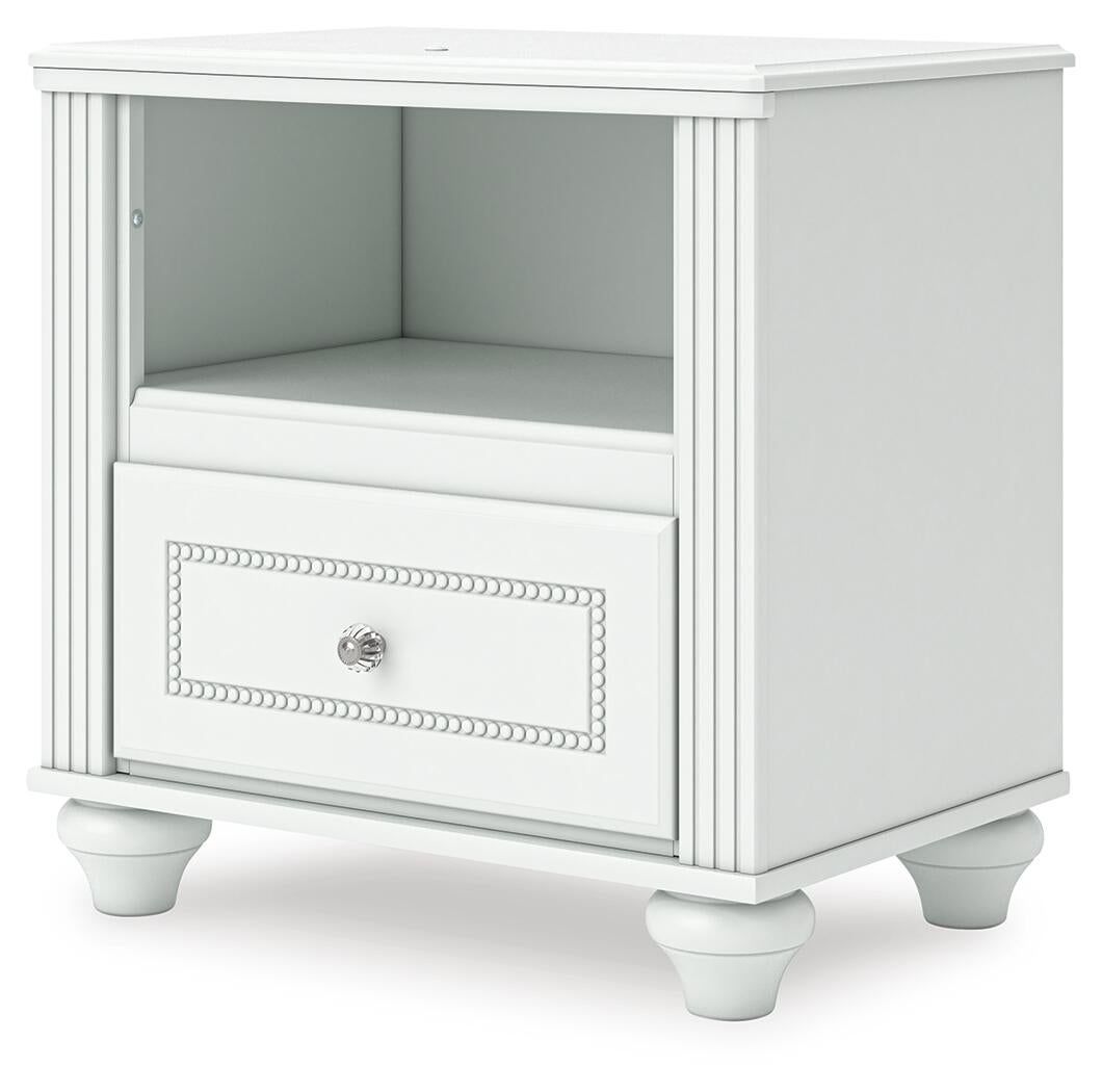 Maylilly  Upholstered Panel Storage Bed, Dresser, Mirror And Nightstand Signature Design by Ashley®