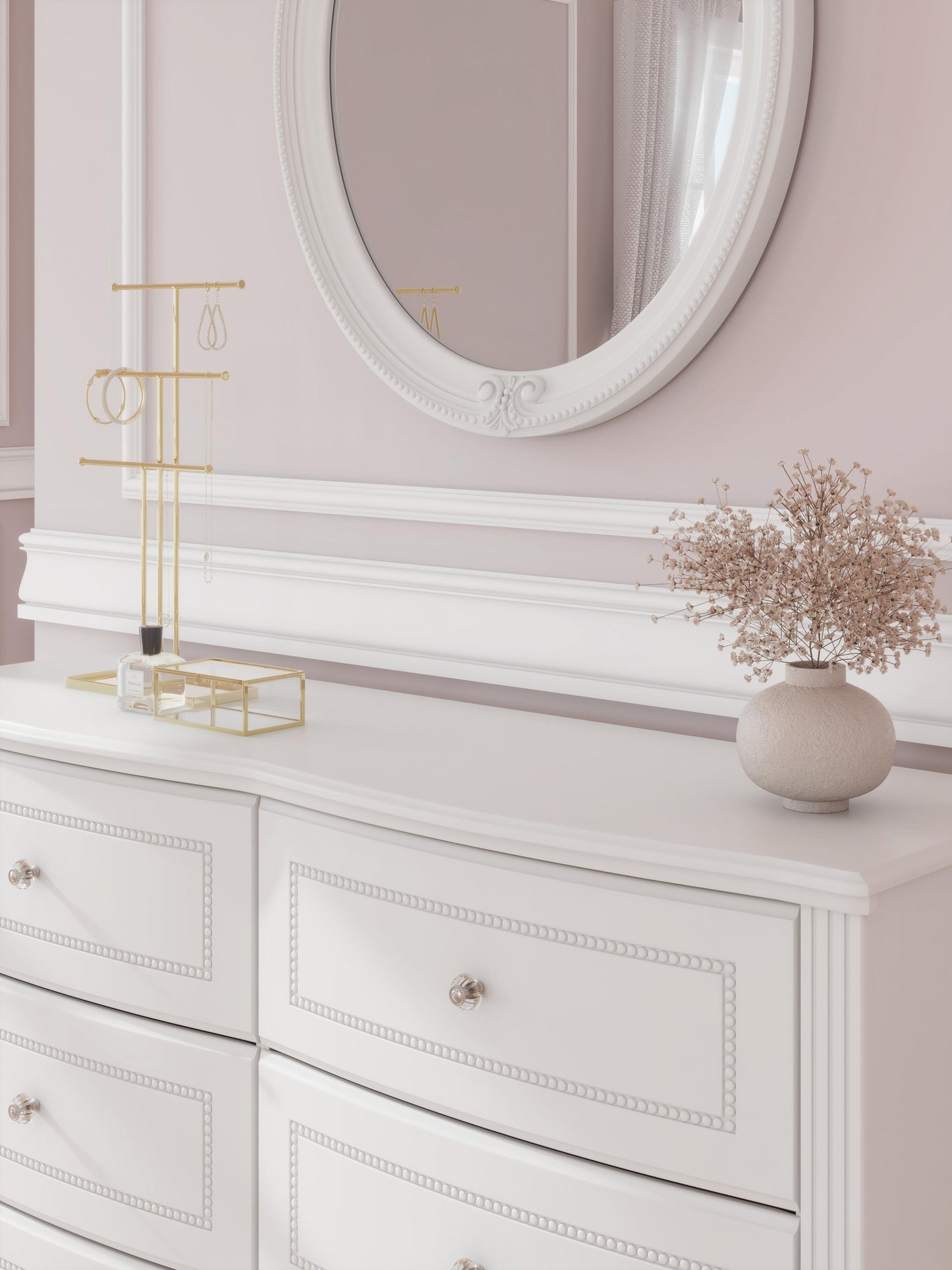 Maylilly  Upholstered Panel Storage Bed, Dresser, Mirror And Nightstand Signature Design by Ashley®