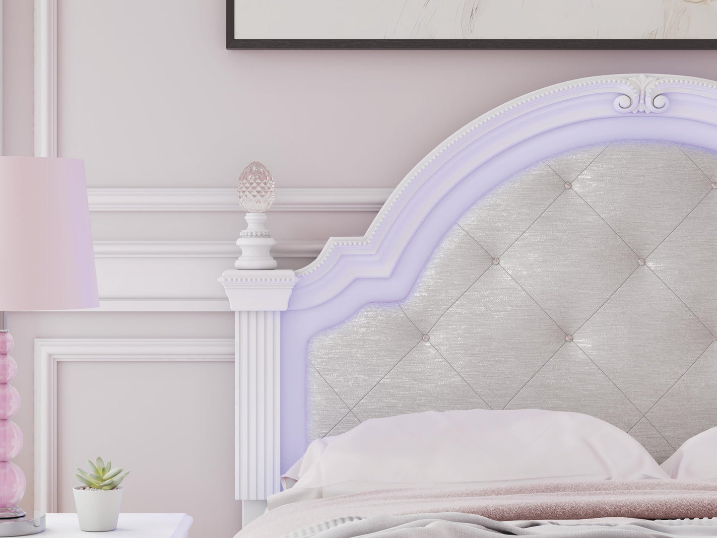 Maylilly  Upholstered Panel Bed, Dresser, Mirror And Nightstand Signature Design by Ashley®