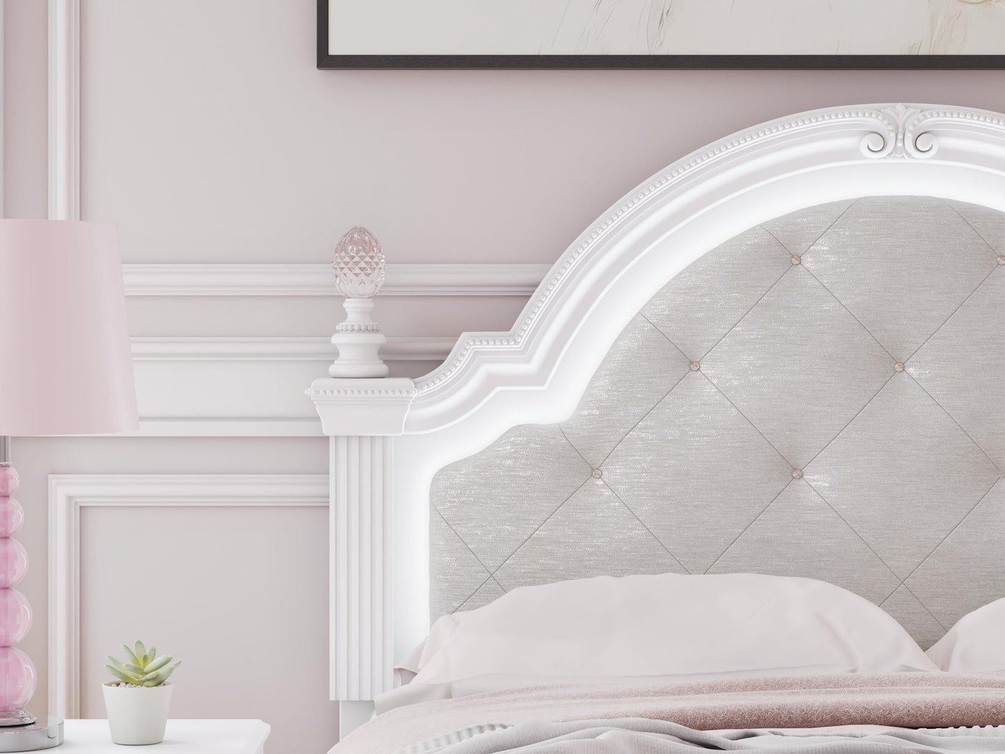 Maylilly  Upholstered Panel Bed, Dresser, Mirror And Nightstand Signature Design by Ashley®
