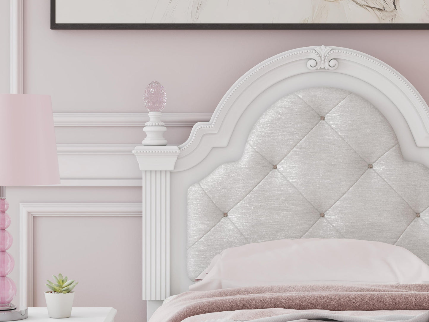 Maylilly  Upholstered Panel Bed, Dresser, Mirror And Nightstand Signature Design by Ashley®