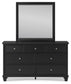 Lanolee  Panel Storage Bed, Dresser, Mirror And Nightstand