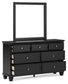 Lanolee  Panel Storage Bed, Dresser, Mirror And Nightstand