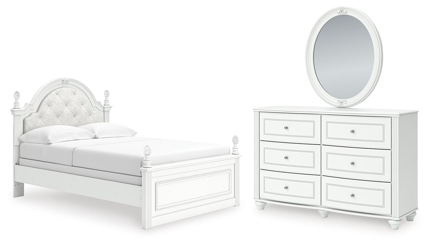 Maylilly  Upholstered Panel Bed, Dresser And Mirror Signature Design by Ashley®