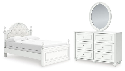 Kozlani  Upholstered Panel Bed, Dresser And Mirror Signature Design by Ashley®