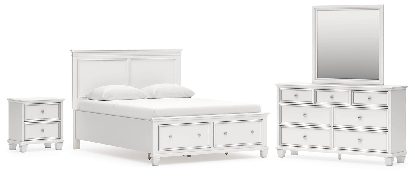 Fortman  Panel Storage Bed With Mirrored Dresser And Nightstand Signature Design by Ashley®