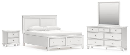 Fortman  Panel Storage Bed With Mirrored Dresser And Nightstand Signature Design by Ashley®
