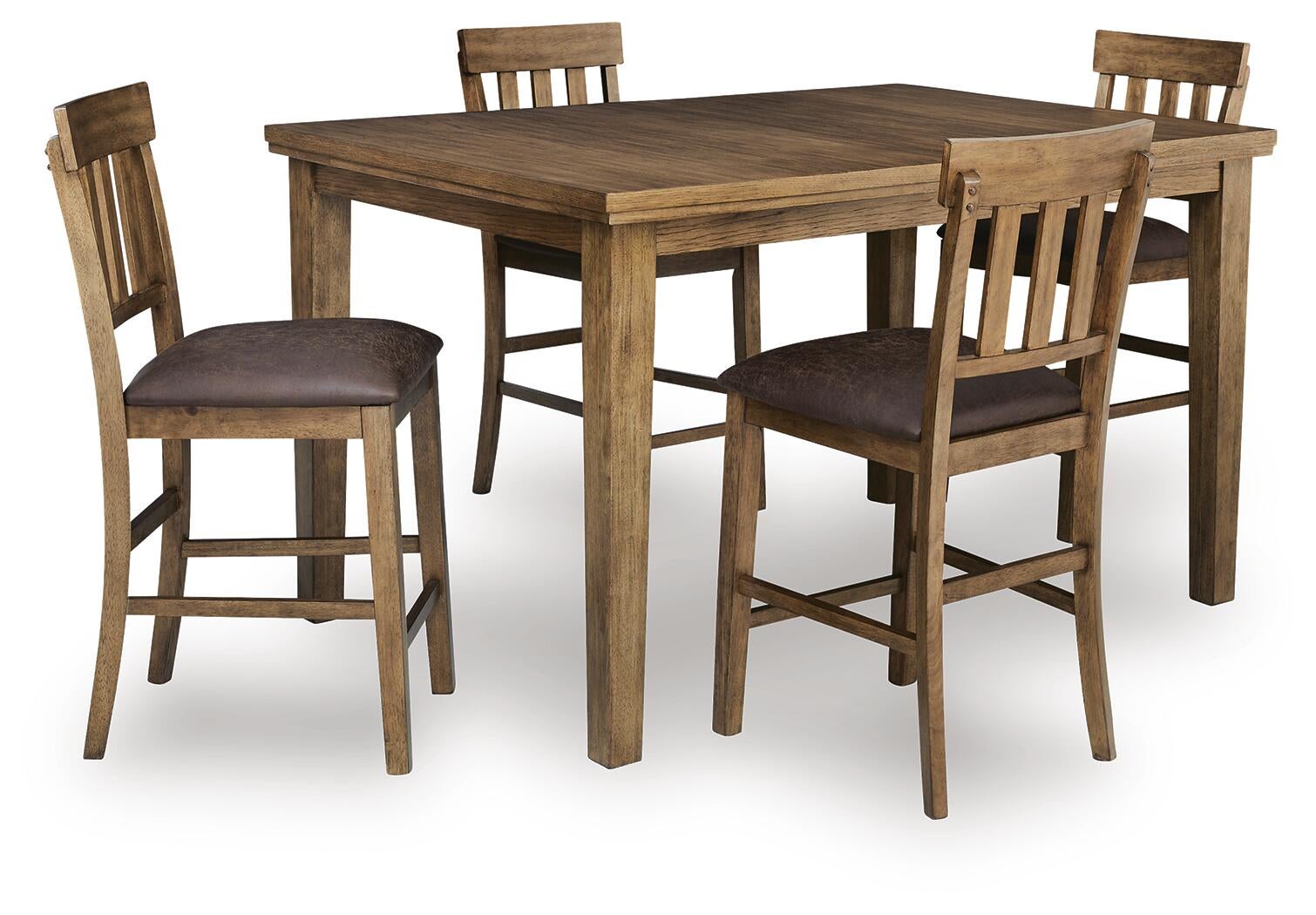 Broxtyn Counter Height Dining Table and 4 Barstools Signature Design by Ashley®