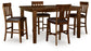 Ralene Counter Height Dining Table and 4 Barstools Signature Design by Ashley®