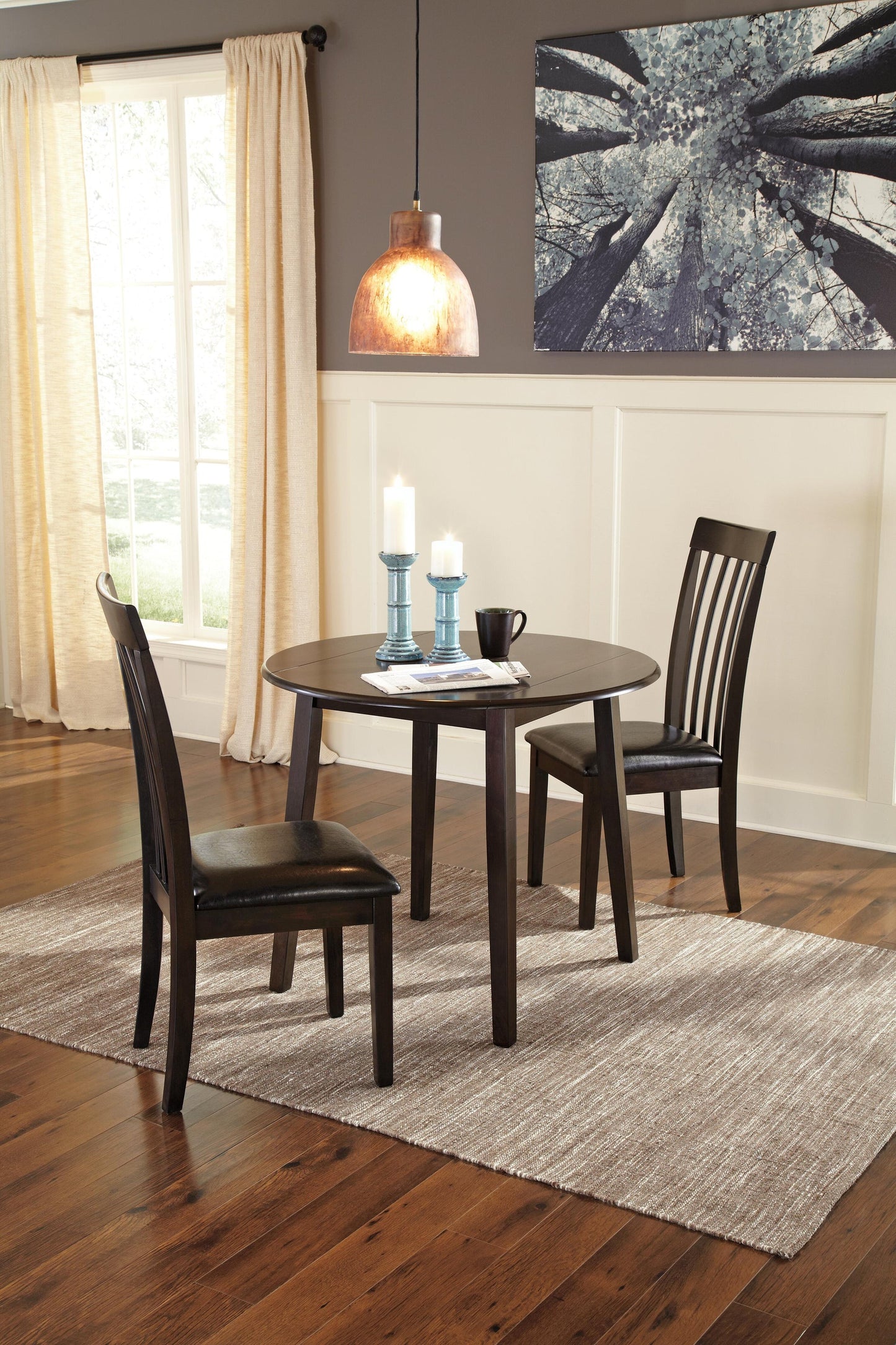 Hammis Round DRM Drop Leaf Table Signature Design by Ashley®