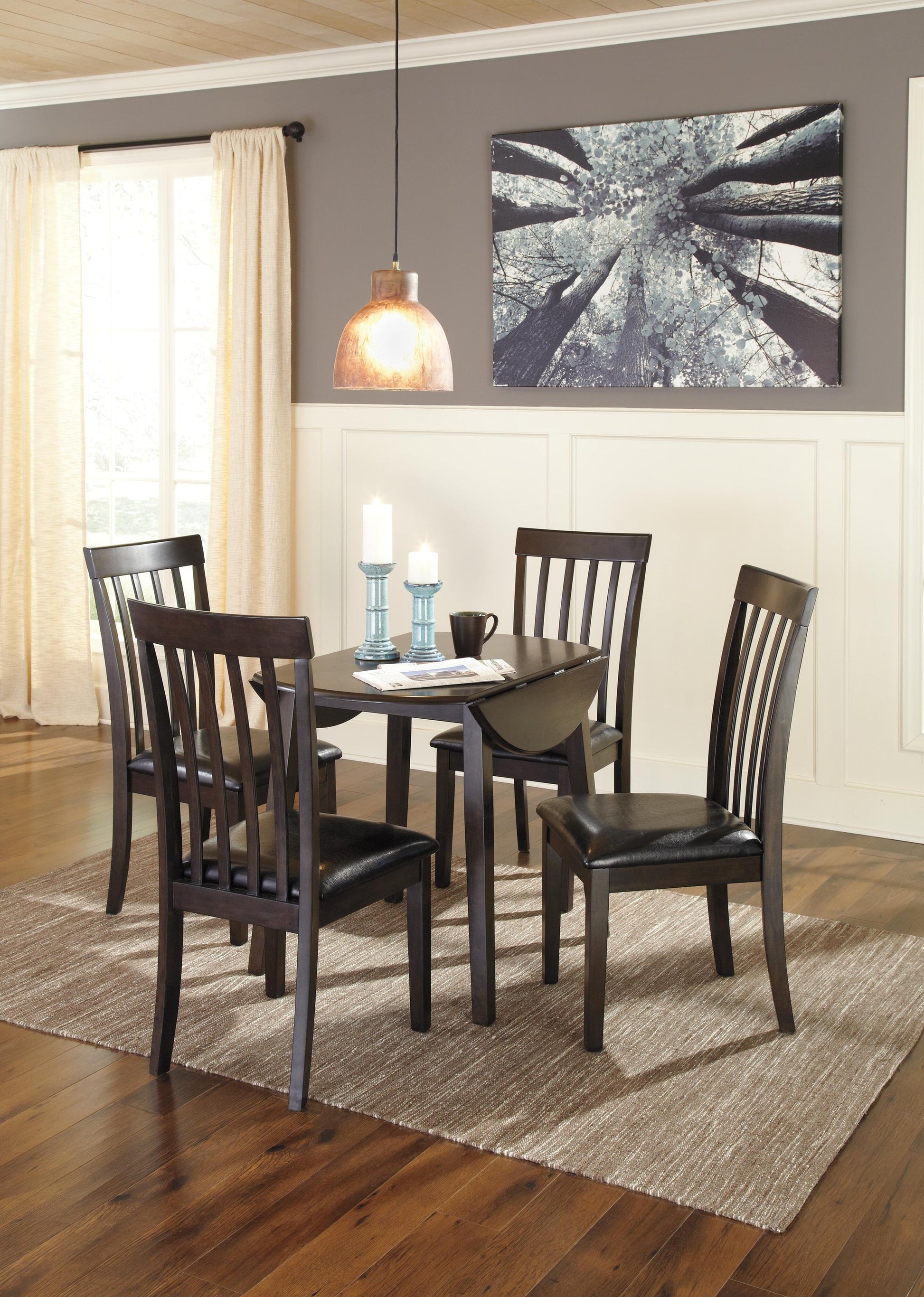 Hammis Round DRM Drop Leaf Table Signature Design by Ashley®