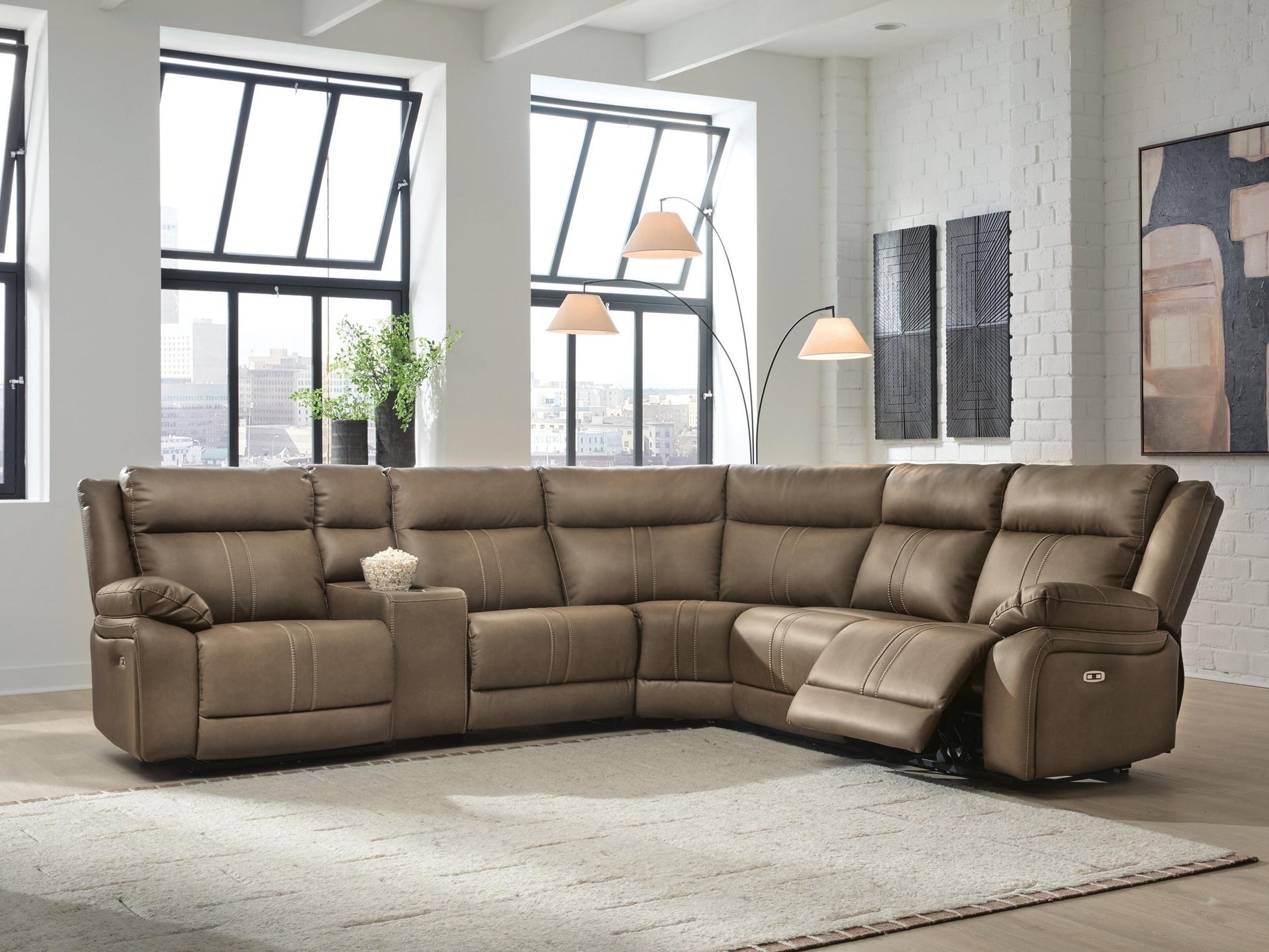 Max-Momentum 6-Piece Power Reclining Sectional with Audio Console Signature Design by Ashley®