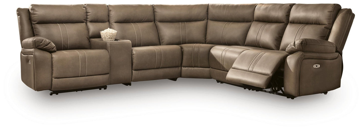 Max-Momentum 6-Piece Power Reclining Sectional with Audio Console Signature Design by Ashley®