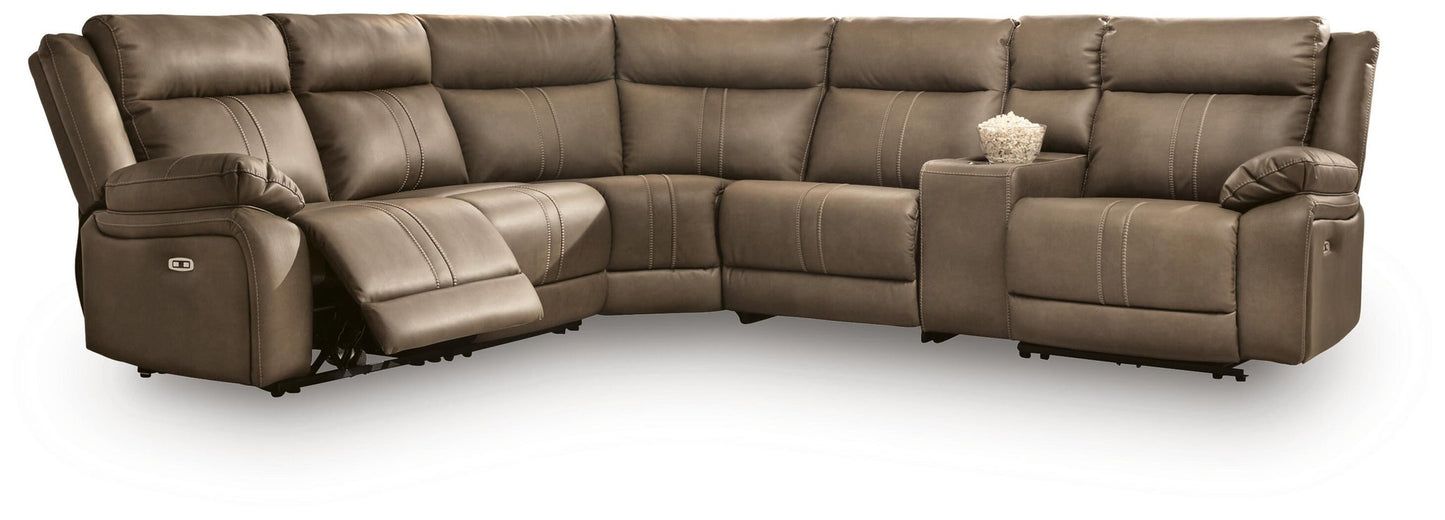 Max-Momentum 6-Piece Power Reclining Sectional with Audio Console Signature Design by Ashley®