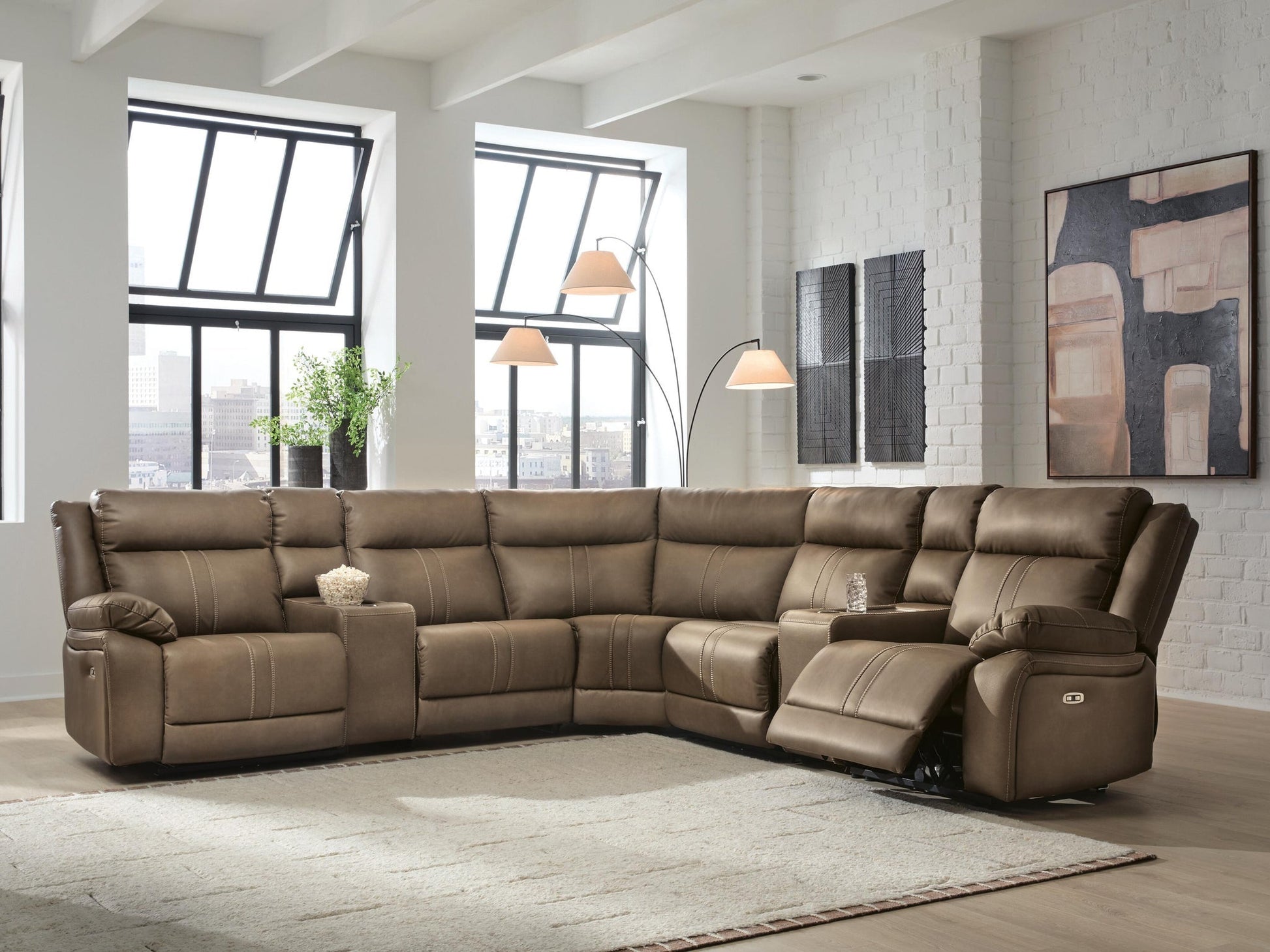 Max-Momentum 7-Piece Power Reclining Sectional with Audio Consoles Signature Design by Ashley®
