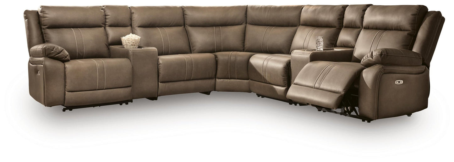 Max-Momentum 7-Piece Power Reclining Sectional with Audio Consoles Signature Design by Ashley®