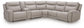 Gravier 6-Piece Power Reclining Sectional with Storage Console Benchcraft®