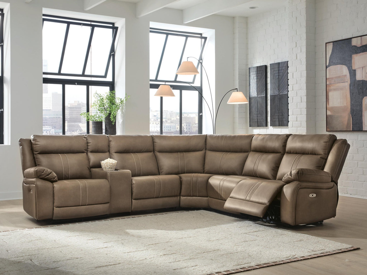 Max-Momentum 6-Piece Power Reclining Sectional with Audio Console Signature Design by Ashley®