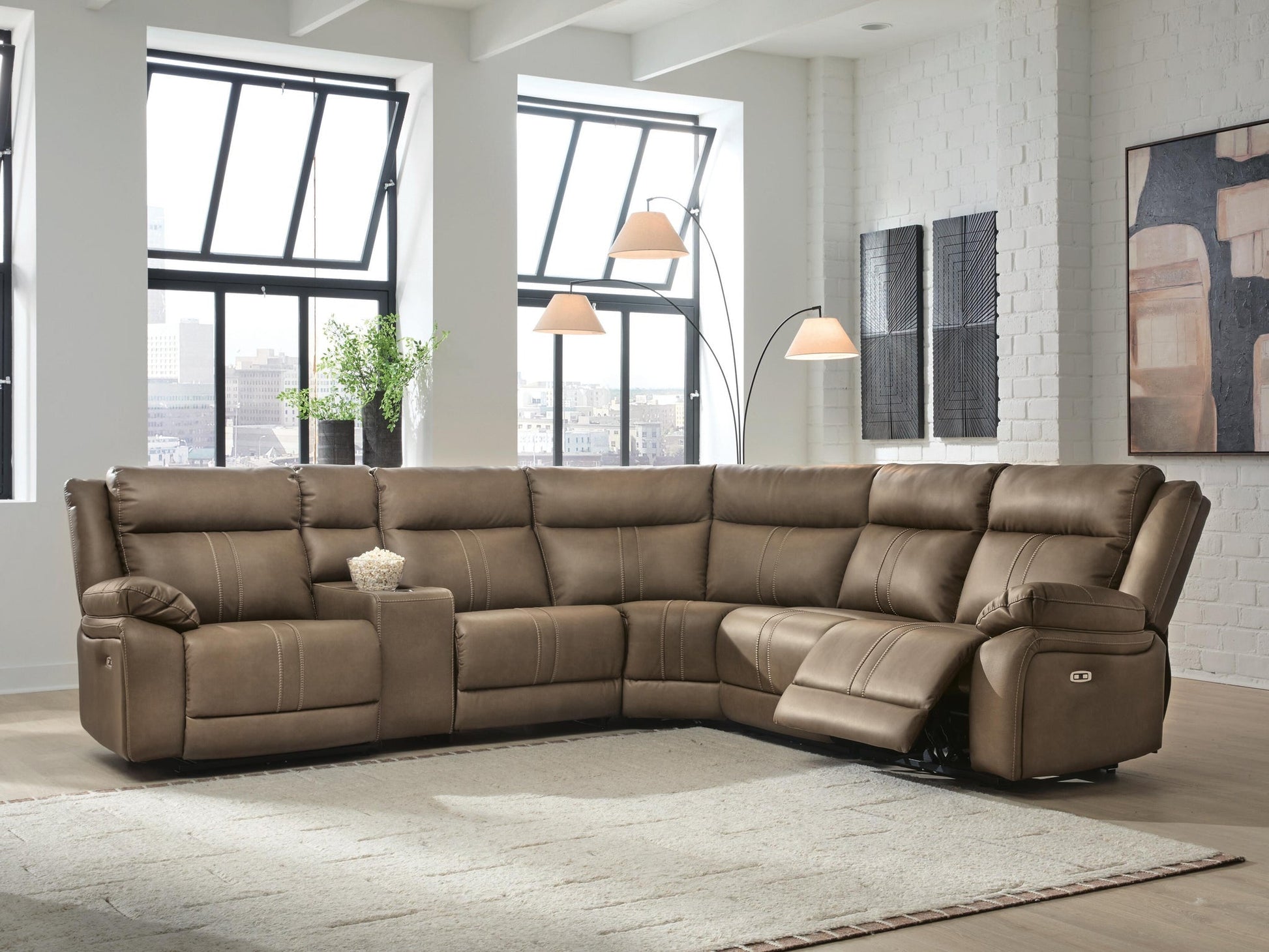 Max-Momentum 6-Piece Power Reclining Sectional with Audio Console Signature Design by Ashley®