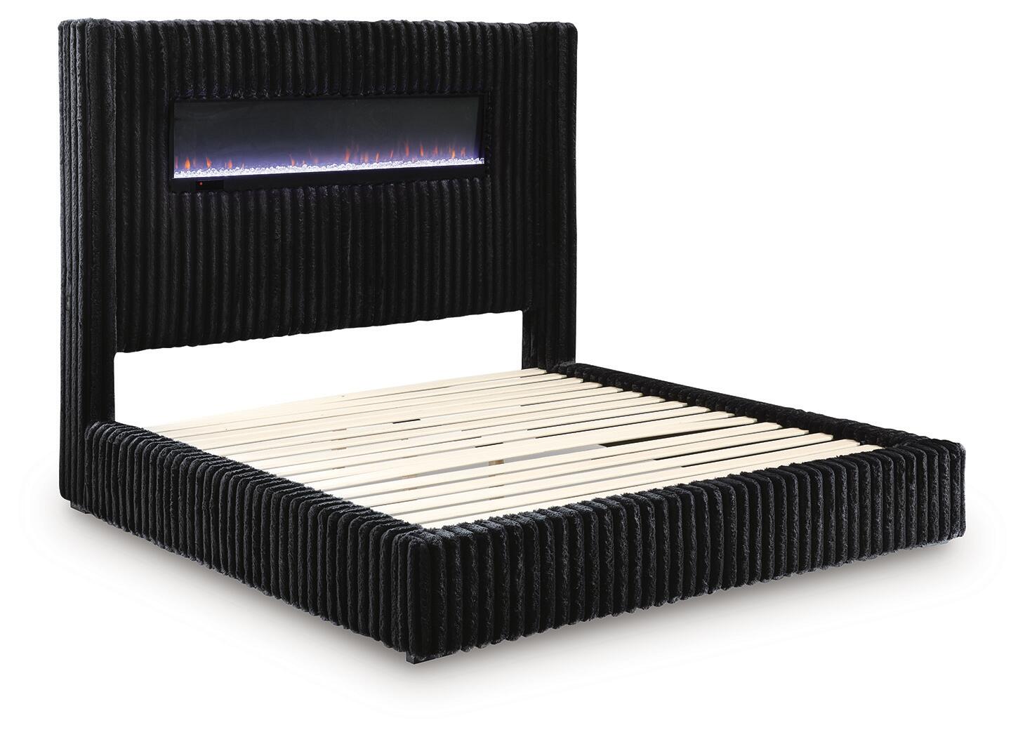 Tayleena  Upholstered Bed With Fireplace And Wireless Audio Signature Design by Ashley®