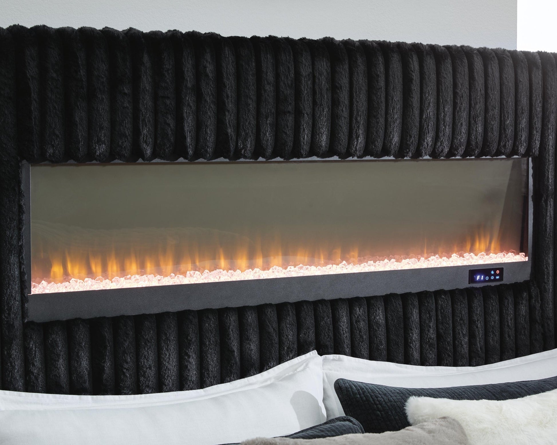 Tayleena  Upholstered Bed With Fireplace And Wireless Audio Signature Design by Ashley®