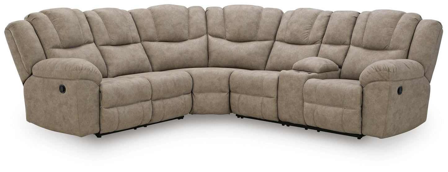 Pearce-Pike 3-Piece Reclining Sectional with Console Signature Design by Ashley®