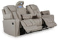 Elevate Edges REC Sofa w/Drop Down Table Signature Design by Ashley®