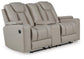 Elevate Edges Glider REC Loveseat w/Console Signature Design by Ashley®