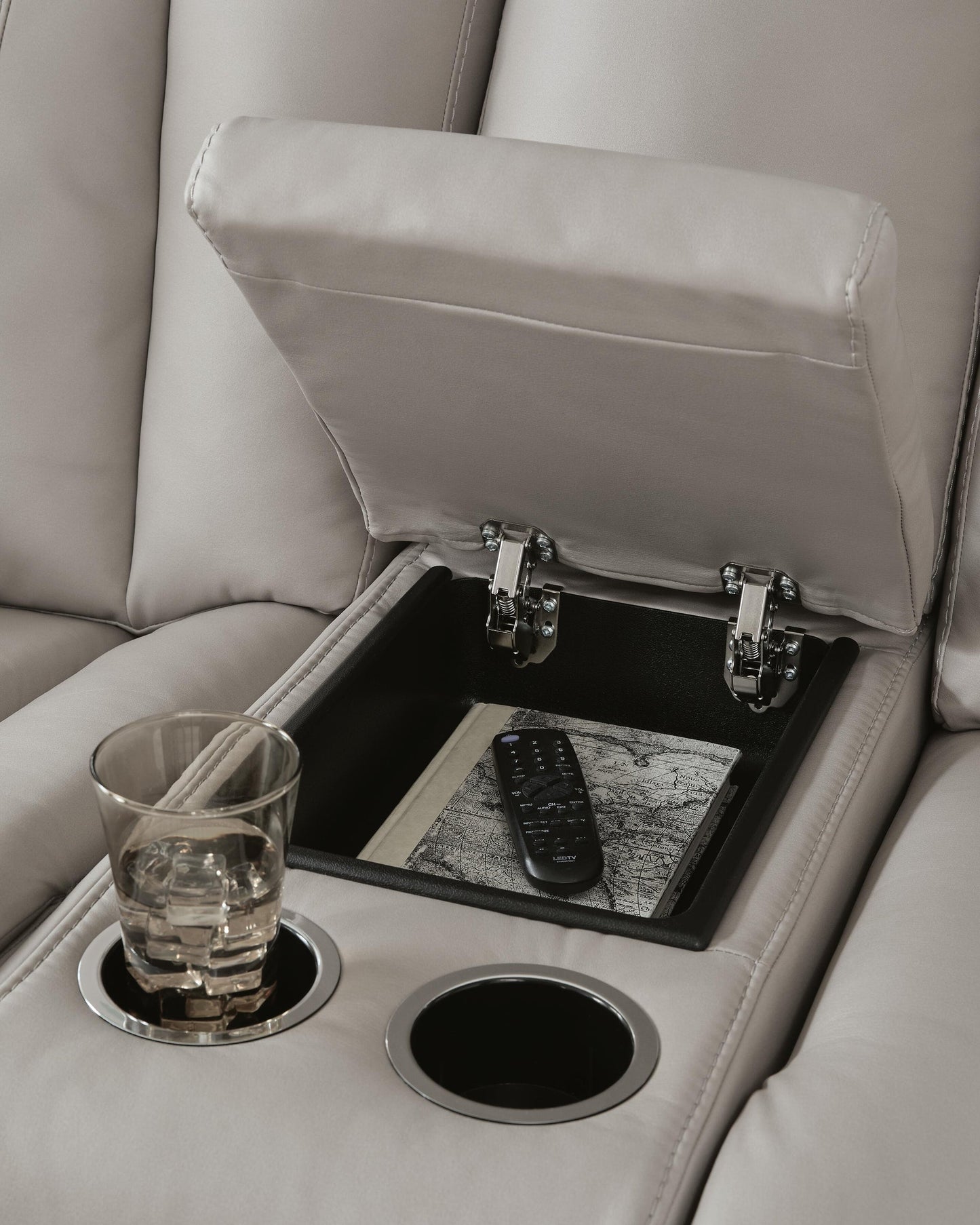 Elevate Edges Glider REC Loveseat w/Console Signature Design by Ashley®