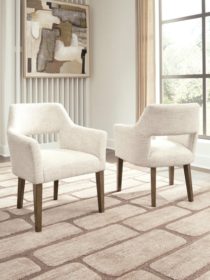 Marxmore Dining UPH Arm Chair (2/CN) Benchcraft®