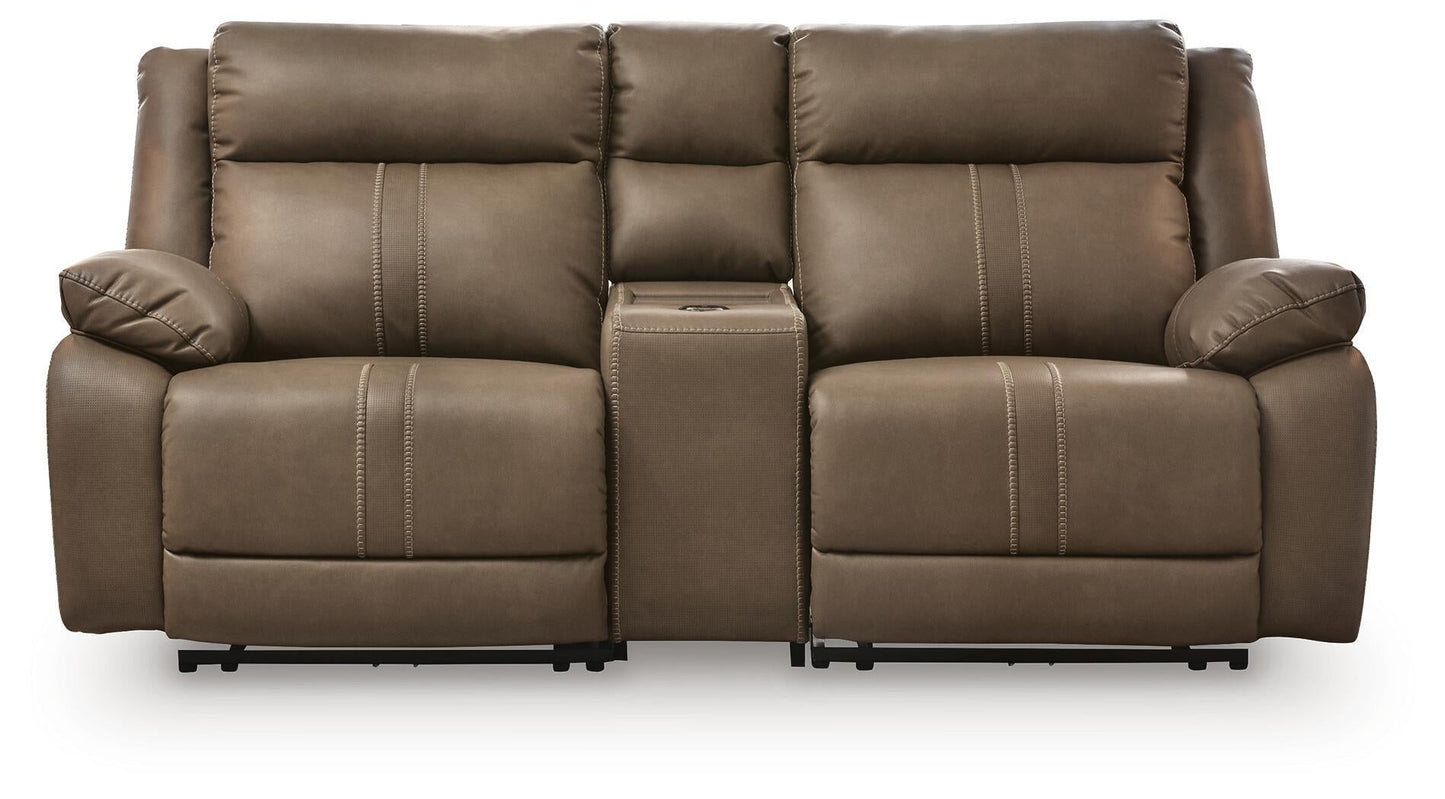Max-Momentum 3-Piece Power Reclining Sectional Loveseat with Audio Console Signature Design by Ashley®