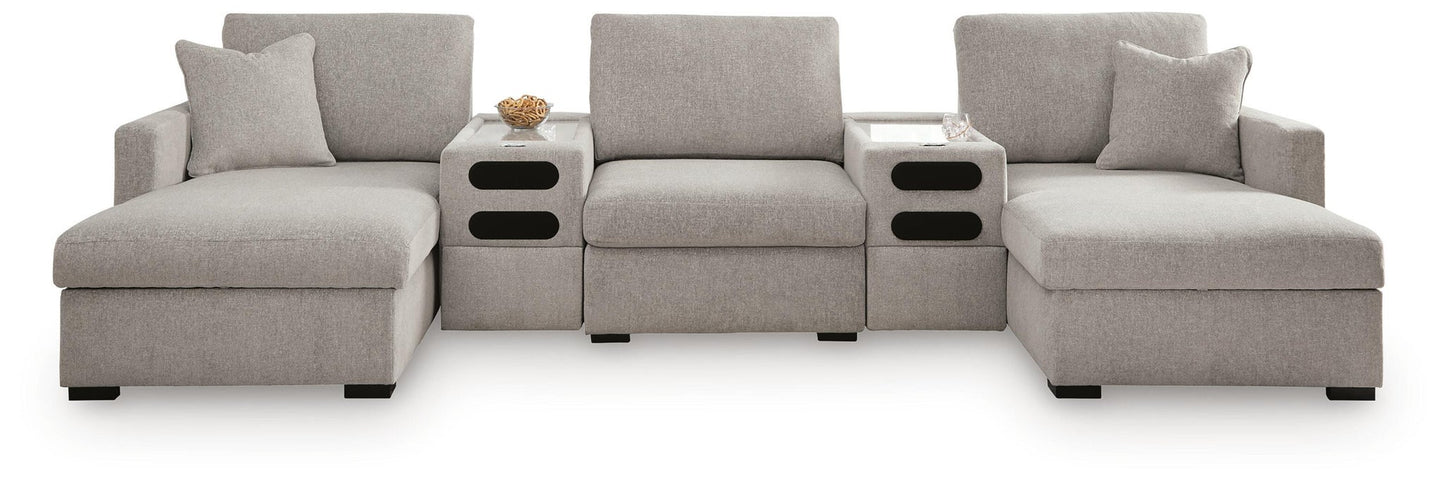 ModMax Luxe 5-Piece Double Chaise Sectional with Audio Consoles Benchcraft®