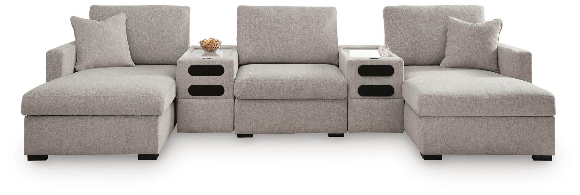 ModMax Luxe 5-Piece Double Chaise Sectional with Audio Consoles Benchcraft®