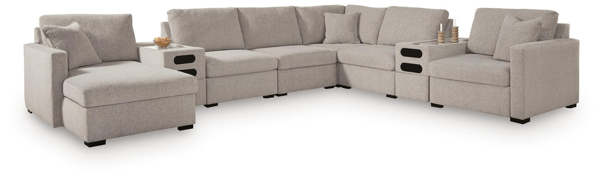 ModMax Luxe 8-Piece Sectional with Chaise and Audio Consoles Benchcraft®