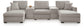 ModMax Luxe 5-Piece Double Chaise Sectional with Storage Consoles Benchcraft®