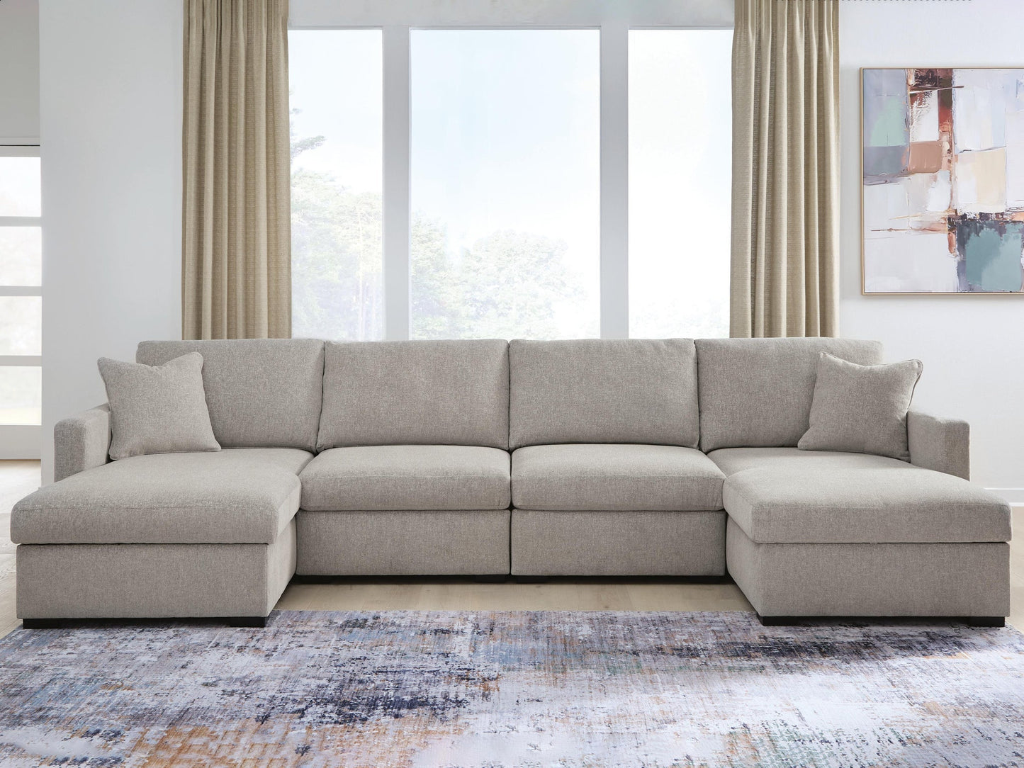 ModMax Luxe 4-Piece Double Chaise Sectional Benchcraft®