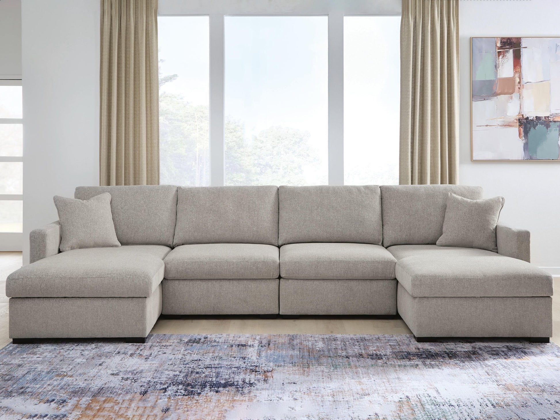 ModMax Luxe 4-Piece Double Chaise Sectional Benchcraft®