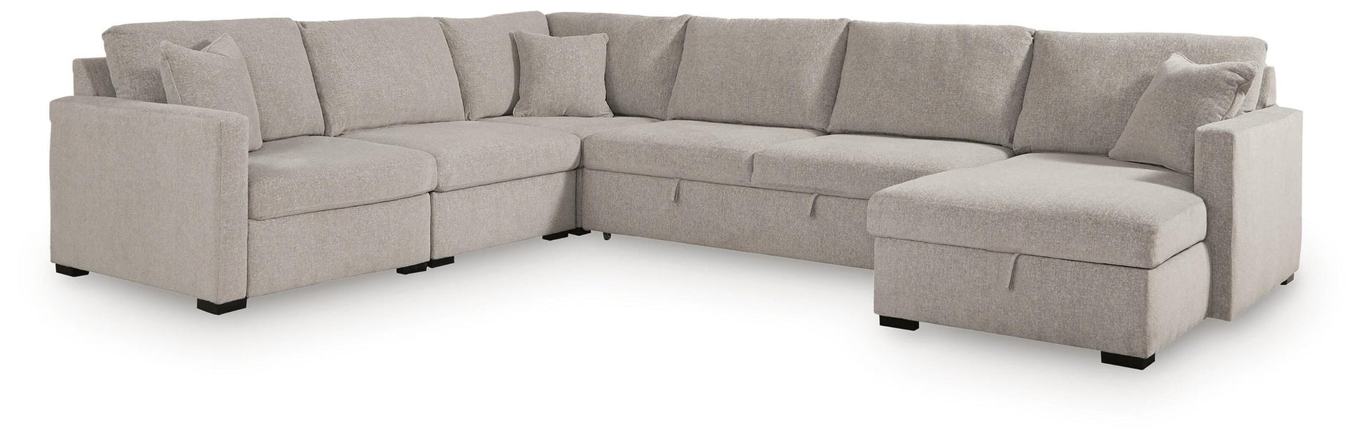 ModMax Luxe 5-Piece Sectional with Storage Chaise and Pop Up Sleeper Benchcraft®