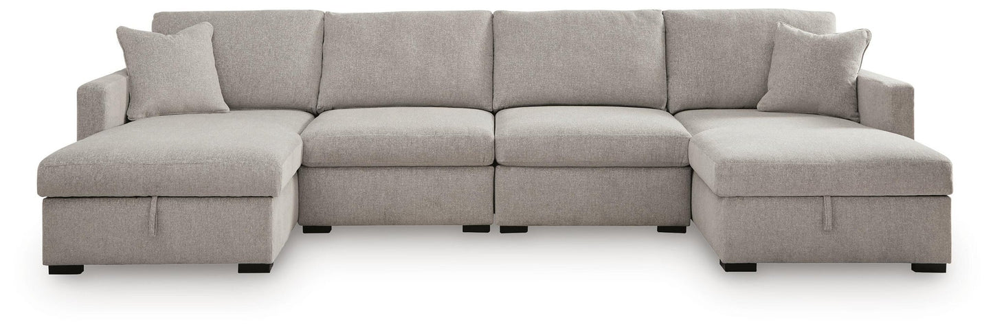 ModMax Luxe 4-Piece Double Storage Chaise Sectional Benchcraft®