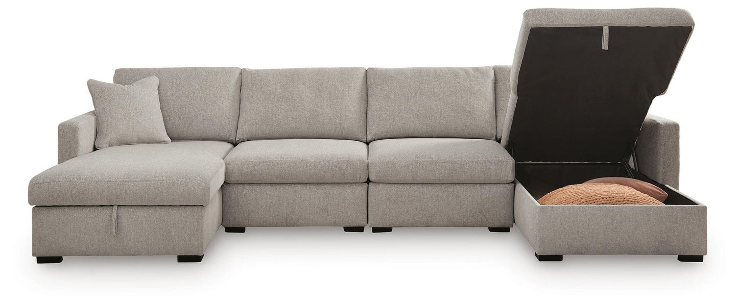 ModMax Luxe 4-Piece Double Storage Chaise Sectional Benchcraft®